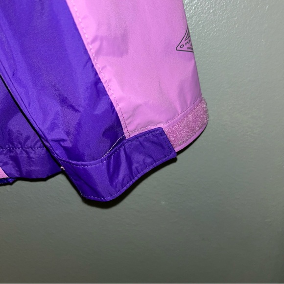Girls COLUMBIA Jacket Windbreaker Raincoat Purple size XL 18-20 - Picture 6 of 10